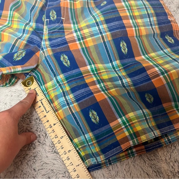 Polo Ralph Lauren Swim Trunks Mesh-Lined Southwest Aztec Blue Orange Plaid Men M - Picture 12 of 12